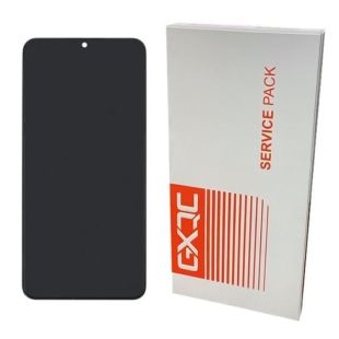 LCD Samsung A12/A125 із чорним тачскрином + корпусна рамка Service Pack (М)