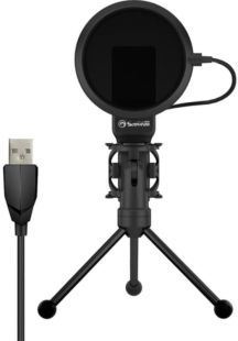 Микрофон MARVO MIC-03 (LED, трипод) Black