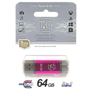 Usb 64Gb T&G 009 Star series (Type C 2.0) Fuchsia