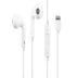 Гарнітура DENMEN DR10 (lightning, мікрофон) White