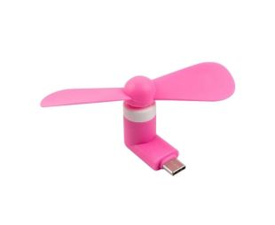 Вентилятор мобільний Type-C Pink (М)