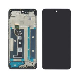 LCD Motorola G05 (XT2521-3) із чорним тачскрином + корпусна рамка (М)