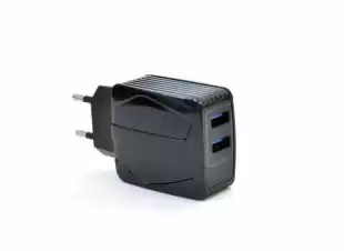 МЗП 4you A24 (2.4A, Smart IC, Auto ID, поліпшена плата, 2USB, Led) black + Micro USB 