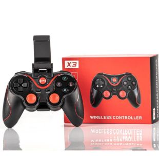 Джойстик X3 (для смарт ТВ, смартфона, комп'ютера) Black / red