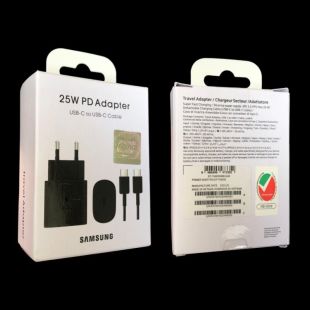 CЗУ SAMSUNG NOTE 20 2в1 25W original + кабель Type-C-Type-C Black ModeL( EP-TA800NBEGGB)
