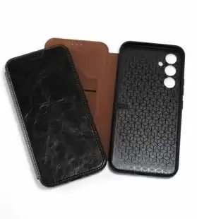 Flip Cover for Samsung A24(4G) DDU Premium Black (PU Шкіра) (4you)