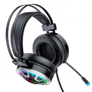 Гарнитура HOCO ESD05 (микрофон,подсветка) (Мониторы) Black