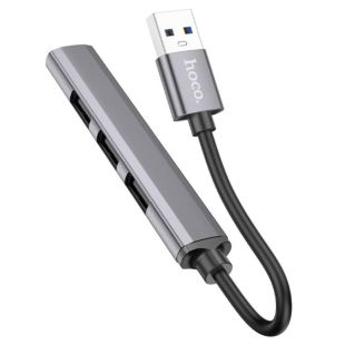 Hub HOCO HB26 4in1 (USB to USB3.0+USB2.0*3) Grey