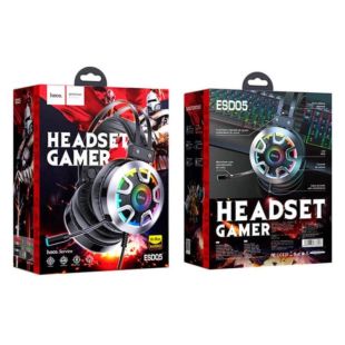 Гарнитура HOCO ESD05 (микрофон,подсветка) (Мониторы) Black