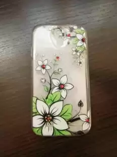 Чохол Samsung G900 / S5 Silicon Diamond White Lilies "Акційна ціна"