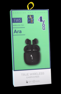Bluetooth-гарнітура 4you ARA black (BT 5.1, Гарантія 12міс, РРЦ - 763грн) - СМАЧНА ЦІНА!