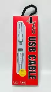 Cable Type-C/Lightning 4you Elbe PD 20W (silicon) White