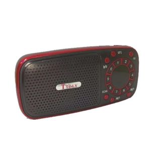 Портативна колонка TO-205 (usb + SD + FM) black / red
