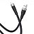 Usb-cable iPhone 5 HOCO X53 "Angel" 2,4A 1m (плоский, метал.коннект) Black