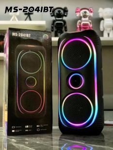 Портативна колонка MS-2041BT (USB+SD+Bluetooth+FM+LED) Black