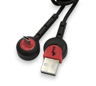 Usb-cable Micro USB 4you Angara (2000mah, tpe, 90град, micro 2х стор., чорний) "Акційна ціна"