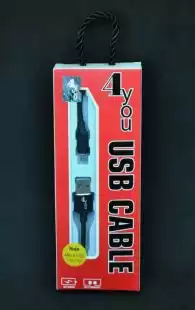 Usb-cable Micro USB 4you Rido Fast Charge ( 2.1A, круглий, тканина, чорний, 1.5М )