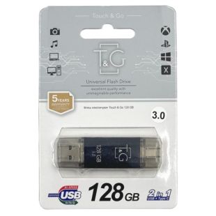Usb 3.0 128Gb T&G 009 Star series (Type C 2.0) Black