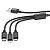 Usb-cable 3 in1 Micro USB / iPhone5 / Type-C HOCO X74 2A 1m ( круглий ) Black