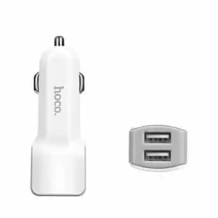 АЗП-USB HOCO Z23 2.4А 2 Usb + кабель Micro USB White / grey