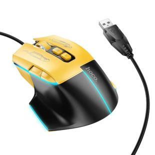 Миша провідна HOCO GM31 Black/yellow