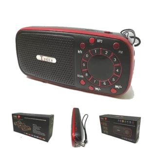 Портативна колонка TO-205 (usb + SD + FM) black / red
