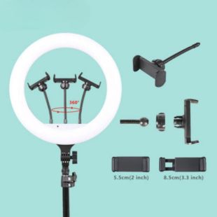 Кільцева лампа RING FILL LIGHT QX-360 36см 14" (з трьома тримачами, без підставки)