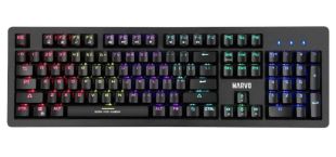 Клавіатура провідна MARVO KG916 (USB, з підсвічуванням) Black