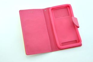 Чехол-книжка 4you Fancy 4,5"-4,8" yellow/crimson универсальная "Акционная цена"