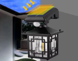 Светильник уличный JD-1579 (от солнечной батареи, с датчиком движения и 3-мя режимами)