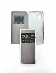 Flip Cover for Samsung A20s/A207 Afina Grey (4you)