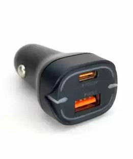 АЗП 4you B3 ( PD20W + QC3 18W, Fast Charger, 2 USB, 3.6-12V ) black + кабель Type C-Lightning