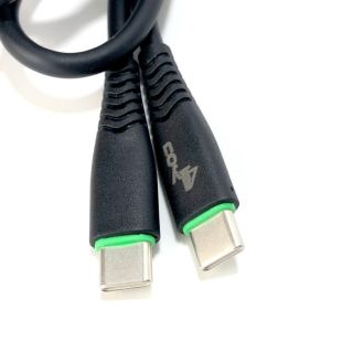Cable Type-C/Type-C 4you Elbe (3A, silicon) Black (від10шт - 10%)