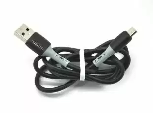 Usb-cable Micro USB 4you Rosko black ( 2.4A, Soft Silicon ) 