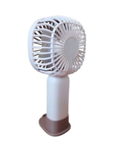 Вентилятор ручной HANDHELD FAN H137-12  Brown (подставка для телефона, 3 режима, Type-C)