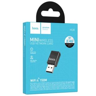 Бездротовий WiFi адаптер Hoco HI38 WiFi4 Black