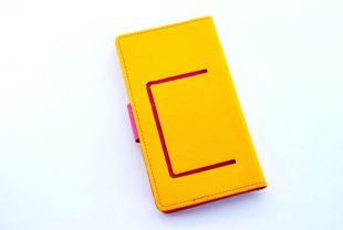 Чехол-книжка 4you Fancy 4,5"-4,8" yellow/crimson универсальная "Акционная цена"