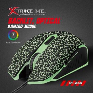 Мышь проводная  XTRIKE ME GM-205 (игровая, Led) Black