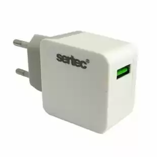 МЗП-USB Sertec ST-1050 18W / 3.0A 1 Usb (Quick Charge 3.0) White / grey