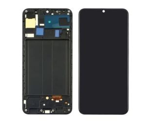 LCD Samsung A30/A305 (2019) A505 с черным тачскрином + корпусная рамка OLED (М) 