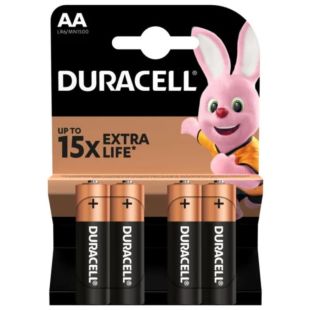 Батарейка Duracell LR06 BASIC AA, Alkaline (4 на блістері)