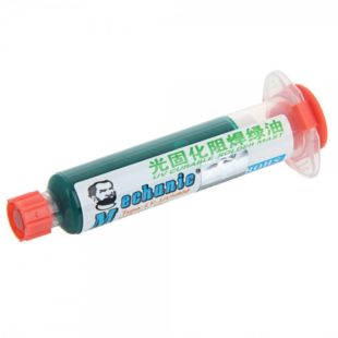 Лак ізоляційний Mechanic LY-UVH900, зелений в шприці 10ml (M)
