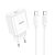 МЗП-Type-C HOCO C76A Pro PD30W (1 Type-C) + кабель Type-C - Type-C White