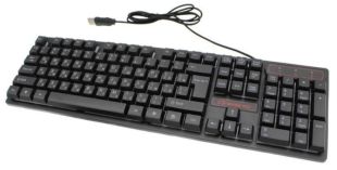 Клавиатура проводная игровая KR-6300 (с разноцветной подсветкой) Black