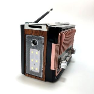 Радіоприймач Golon RX-BT086 (Bluetooth, USB+SD, ліхтарик) Rose gold