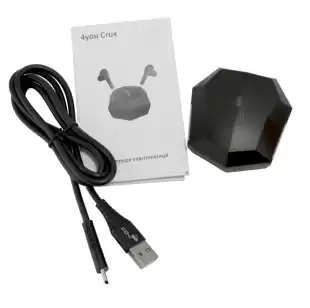 Bluetooth-гарнітура 4you CRUX black (Game Design, BT 5.1, Гар12мес, РРЦ-909г)