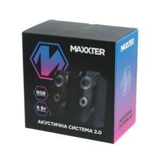 Акустика Maxxter  CSP-U002RGB 2.0 (6 Bт) (подсветка) Black