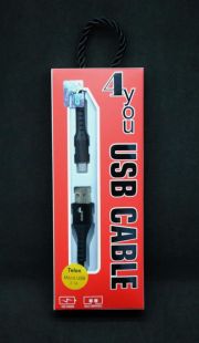 Usb-cable Micro USB 4you Telon black (2.1A) (від10шт - 10%)