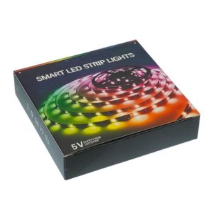 LED стрічка USB RGB 5V, IP 20, 10м, з кнопками керування, на самоклейці (М) - Ціна Тижня!