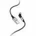 Usb-cable Micro USB XO NB176 1.2m ( круглий, тканевий, Г-образний, метал.коннект ) Black / grey